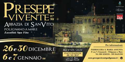 Polignano, presepe vivente nell'abbazia di San Vito
